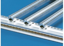 Aluminium guide rail for use with end piece 160mm PCB depth (pk 10)